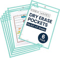 Essex Wares - 6 Pack, Durable Water-Resistant Dry Erase Pocket Document by EssexWares