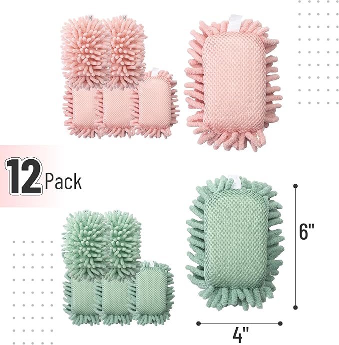 Mr. Pen- Magnetic Microfiber Shag Whiteboard Erasers, 12 Pack | Bulk, Dual - Image 2