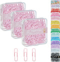 NEEWAY Small Paper Clips, 1.1 Inch Vinly Coated Colored Paperclips, 3 Pack of by NEEWAY