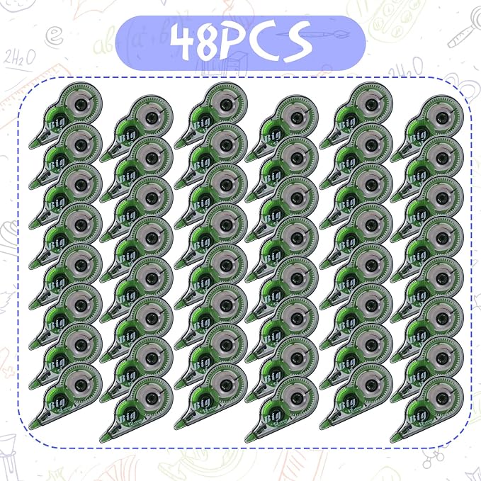 Yexiya 48 Pieces Correction Tapes Original Correction Wide Eraser Applicator - Image 6