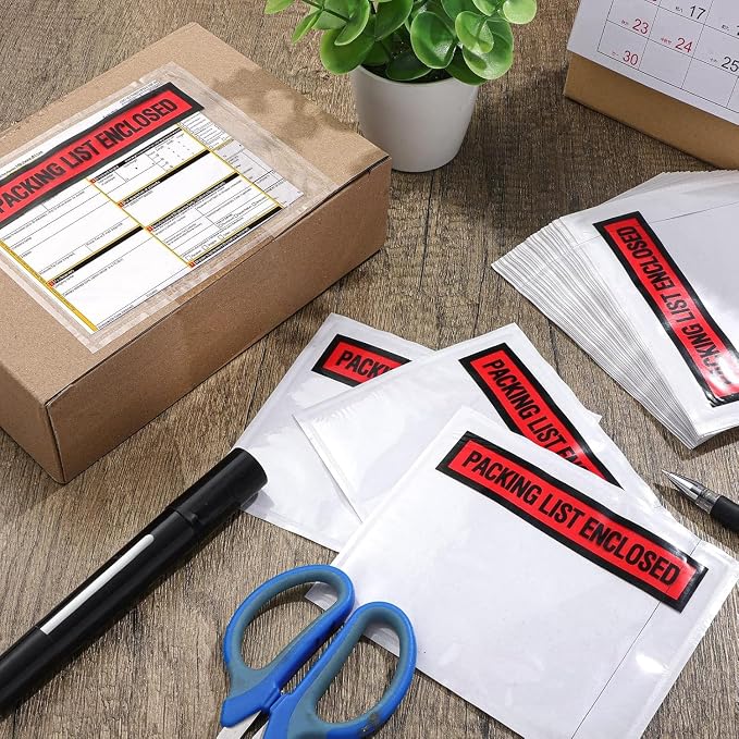 100 Pack 4.5 x 5.5 Inch Packing List Envelopes, Printed “Packing List Enclosed” - Image 6