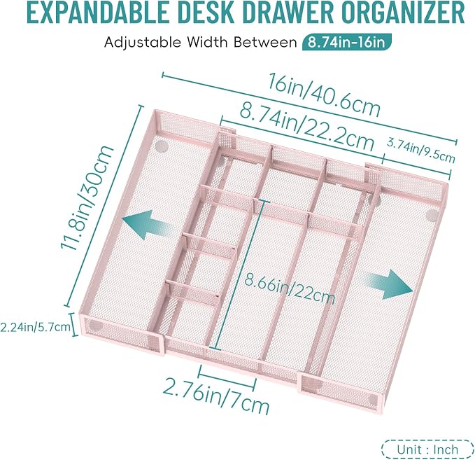 Expandable Desk Drawer Organizer Tray - Image 2