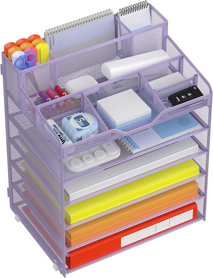 Docnest 6 Tier Mesh Desk Organizer by DocNest