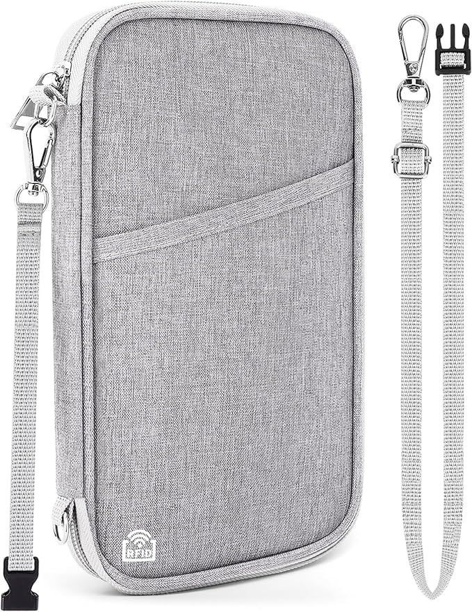 Family Passport Holder for Travel, RFID Blocking Travel Document Organizer by Magimack