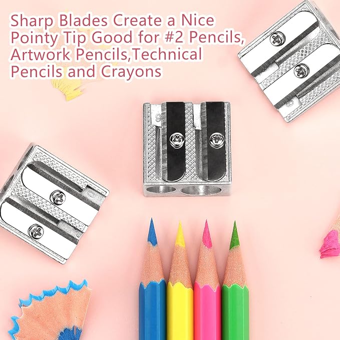 Tamaki 8 Pack Handheld Metal Pencil Sharpener - Image 5