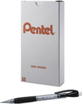 Pentel CHAMP Mechanical Pencil, Tinted Black Barrel, Box of 12 by PentelofAmerica