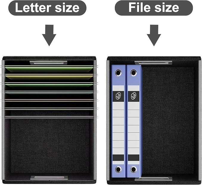 Portable Leather File Organizer Boxes - Image 4