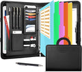 Leathario Portfolio Binder, Includes 5 Folder Index Dividers, 13 Inch Tablets by Leathario