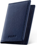 VULKIT Leather Business Card Holder 2 Sided Slim Business Name Card Organizer by VULKIT