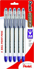 Pentel R.S.V.P. Ballpoint Pen, Medium Line, Violet Ink, 5 Pack by PentelofAmerica
