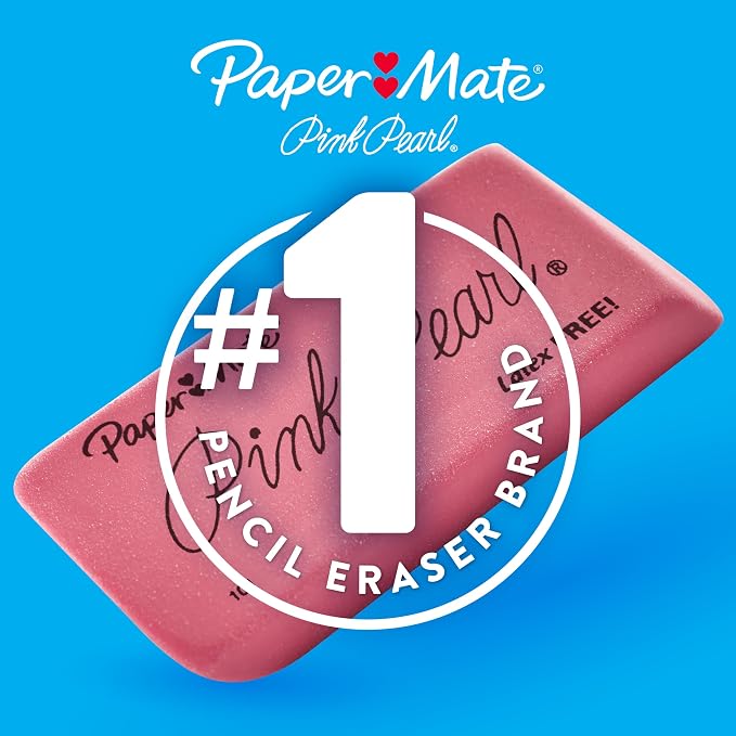 Paper Mate Pink Pearl Erasers, Teacher Supplies - Image 6