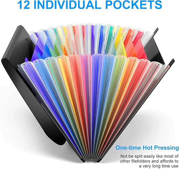 Accordion File Folder, 12 Pocket Expanding Desktop File Keeper - Image 3
