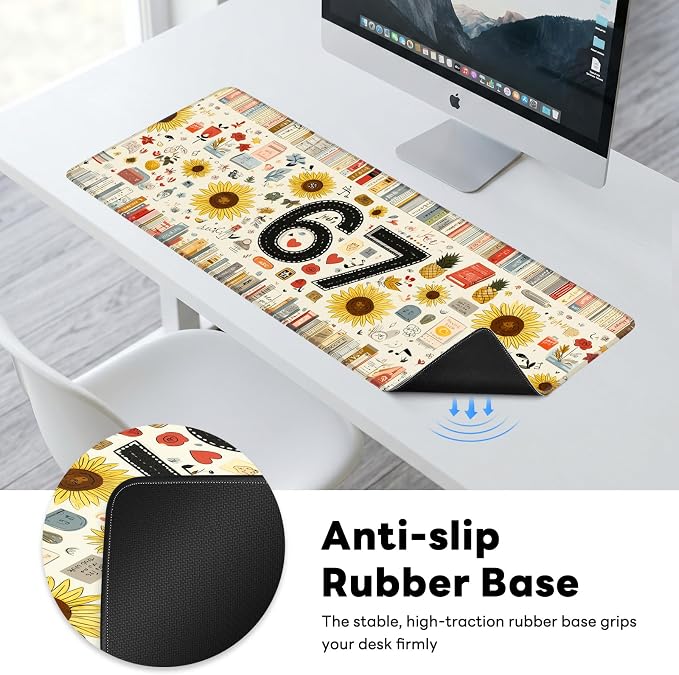 Desk Mat, Big Desk Pad, 31.5x11.8 Inches Extended Big Gaming Mouse Pad - Image 6