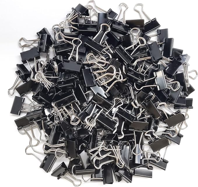 DSTELIN 180 Pack Mini Binder Clips 3/4-Inch Width, Small Paper Clamps by DSTELIN