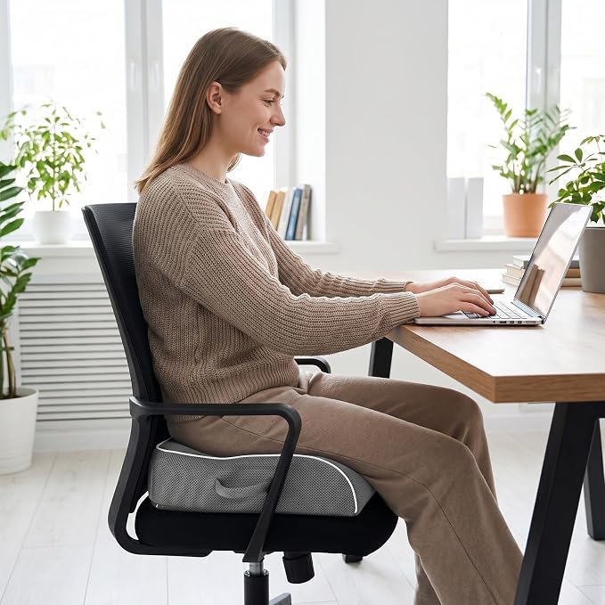 Thick Chair Cushions, Office Booster Seat Cushion to Tailbone Pain Relief - Image 8