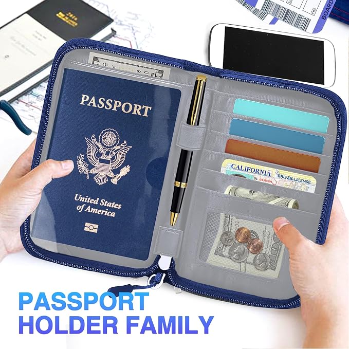 Passport Holder for Travel, Women Rfid Blocking Passport Wallet, Travel - Image 6