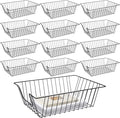 Yeaqee 12 Pcs Letter Tray Wire Paper Trays Black Stackable File Desk Organizer by Yeaqee
