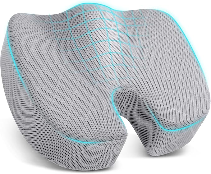 TushGuard Office/Car Seat Cushion, Non-Slip Sciatica & Back Coccyx Tailbone by TushGuardSeatCushonsPillows