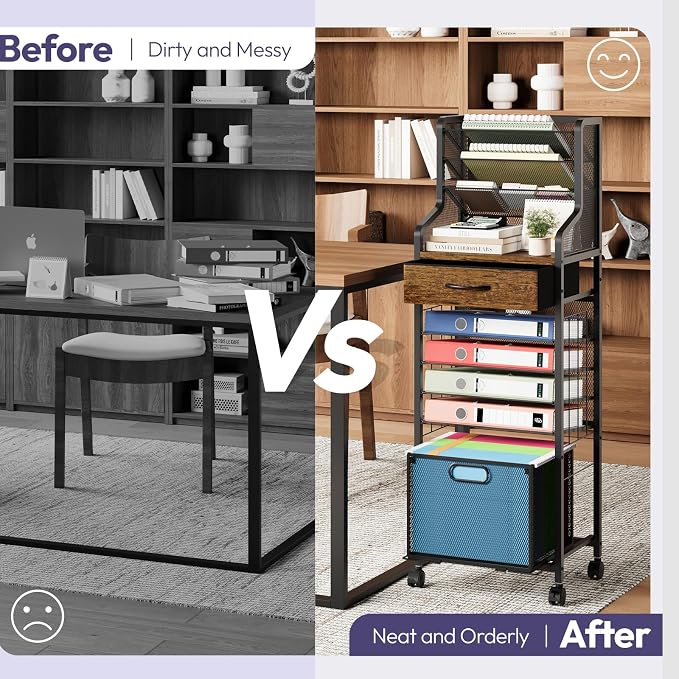 SWTYMIKI 10-Tier Rolling File Cart - Image 8