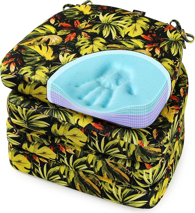 SUNROX Cooling Gel Memory Foam Chair Cushions, 2.6" Thick U-Shaped Dual-Layer by SUNROX