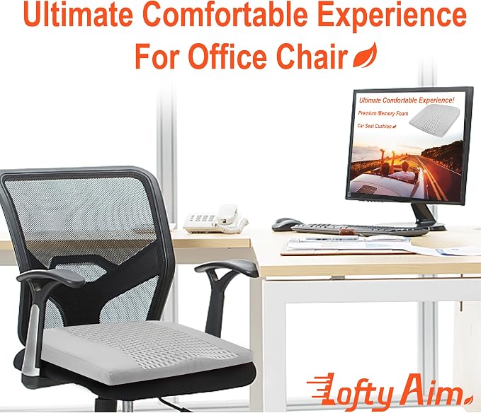 Lofty Aim Car Seat Cushion, Comfort Memory Foam Car Cushions - Image 4