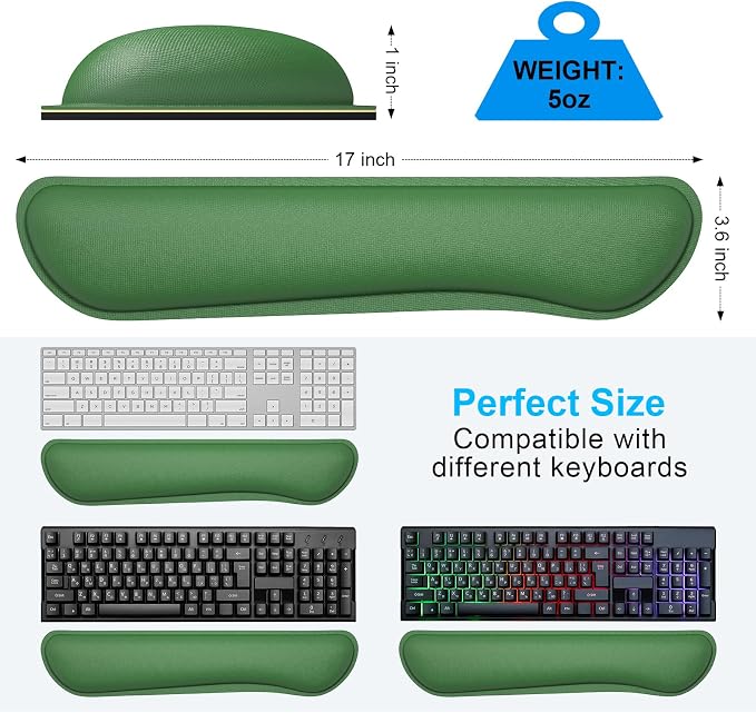Dapesuom Enlarge Keyboard Wrist Rest, Memory Foam Keyboard Wrist Cushion - Image 6