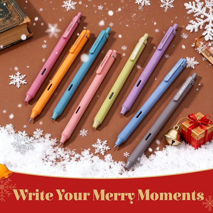WRITECH Fine Point Gel Pens: 8ct 0.5mm Multi Colored Ink Colors Retractable Pen - Image 2
