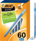 BIC Round Stic Xtra Life Ballpoint Pen, Medium Point, Flexible Round Barrel by BIC