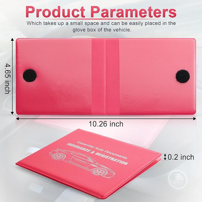 UYYE Car Registration and Insurance Card Holder, Vehicle Glove Box Car Organizer - Image 2
