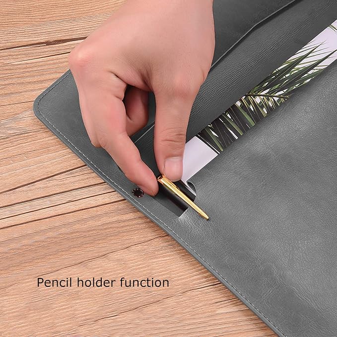PU Leather A4 File Folder Document Holder Envelope Folder Case - Image 4