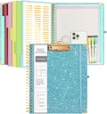 EYROZILL Clipboard Folio with Storage Pocket Refillable Lined Notepad Spiral by EYROZILL
