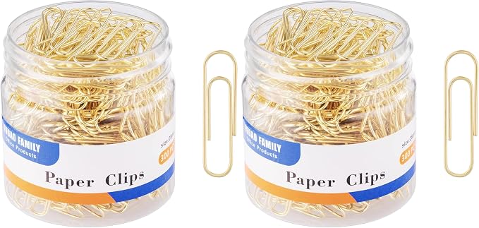 Gold Paper Clips, 1.1 Inch Small by FUDAOFAMILY