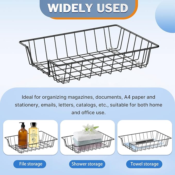 Gawerk Letter Desk Tray Organizer, A4 File Tray Magazine Files Storage Basket - Image 4