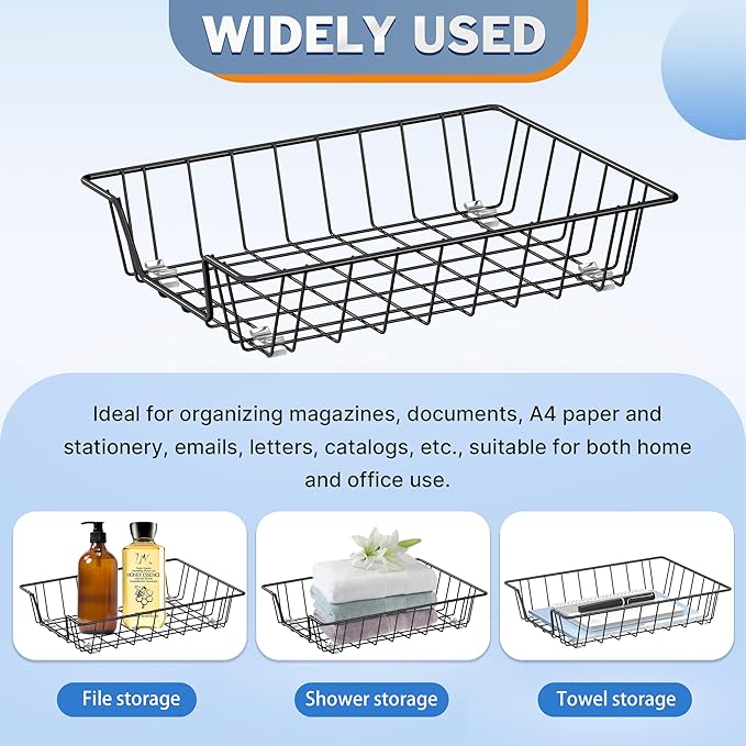 Gawerk Letter Desk Tray Organizer, A4 File Tray Magazine Files Storage Basket - Image 4