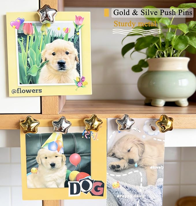 Push Pins for Wall, Thumb Tacks for Bulletin Board, Photo Wall, Feature Wall - Image 3
