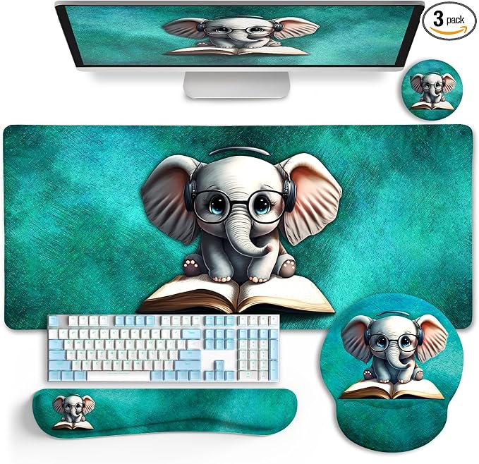 LIMKRIAN Desk Mat Pad, Large Gaming Mouse Pad by LIMKRIAN