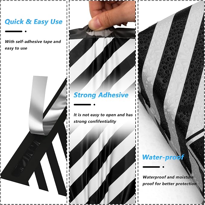 Thank You Poly Mailer 6x9 Inch 100 Pcs, Waterproof and Tear-Resistant Shipping - Image 3