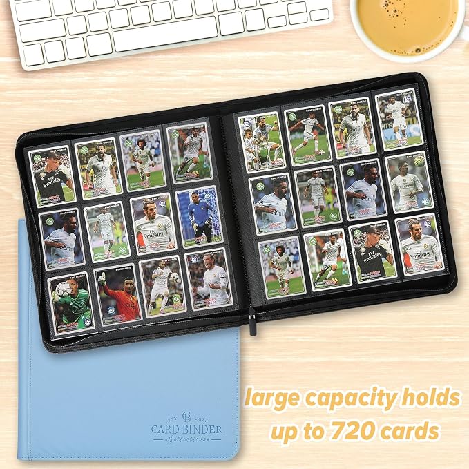 12-Pocket Business Card Binder holds 720 Cards, Premium Diamond Texture PU - Image 4