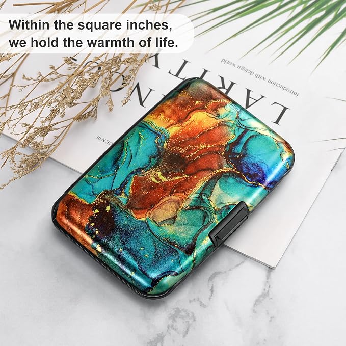 ELFISH Mini RFID Aluminum Wallet Credit Cards Holder Business Card Case Metal - Image 6