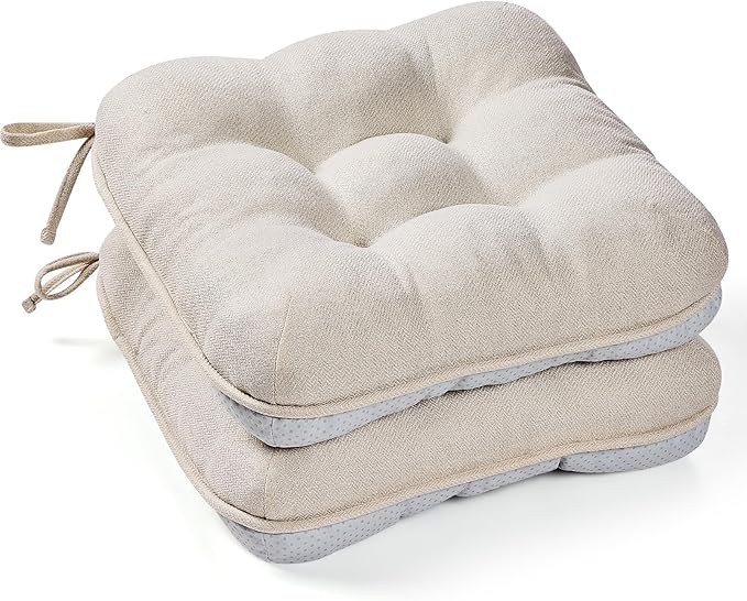 BETU Chair Cushions for Dining Chairs Set of 2, 3.5" Thick Kitchen Table Chair by BETU