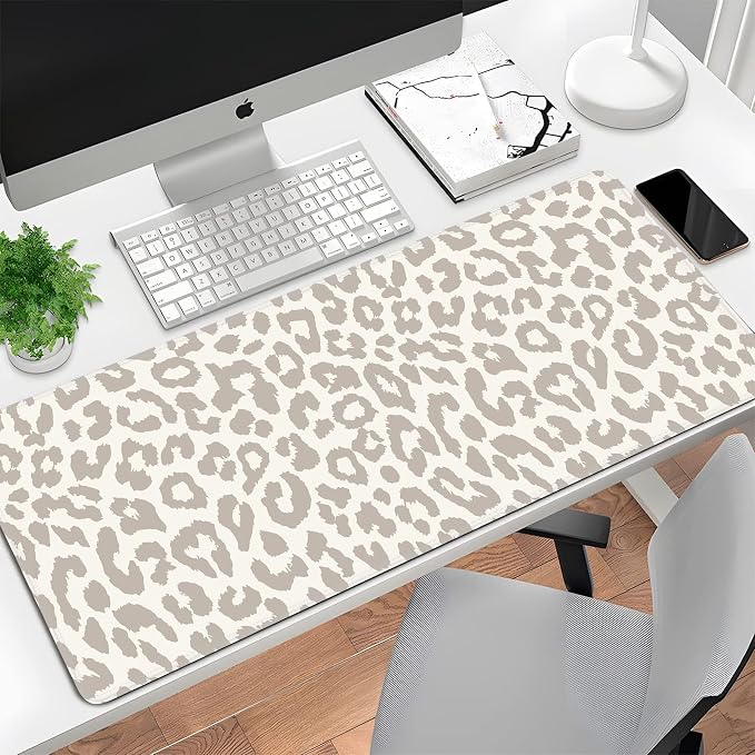 Leopard Print Mouse Pad Large Desk Mat Extended Keyboard Mouse Pad Cute XL - Image 7