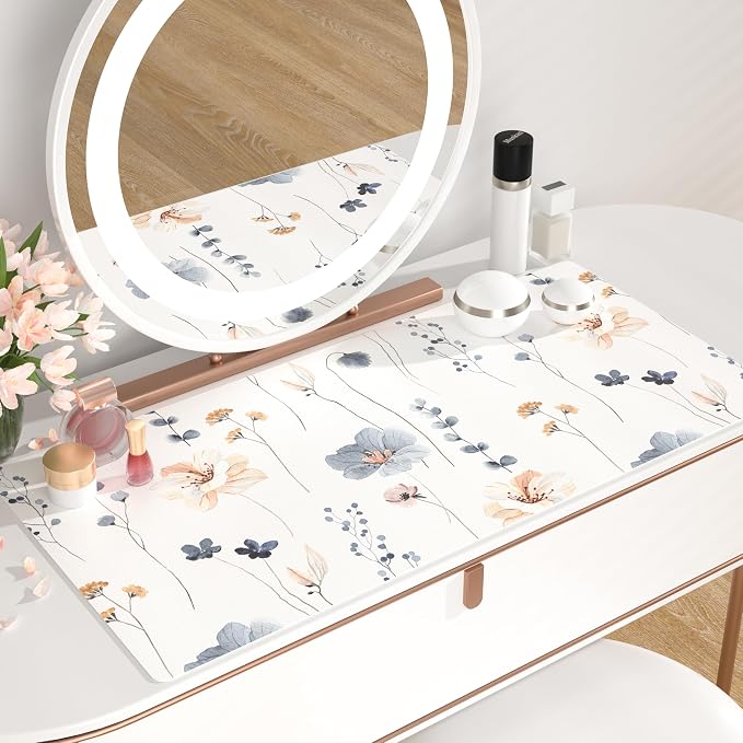QIYI Large Mouse Pad, Floral Desk Mat - Image 6