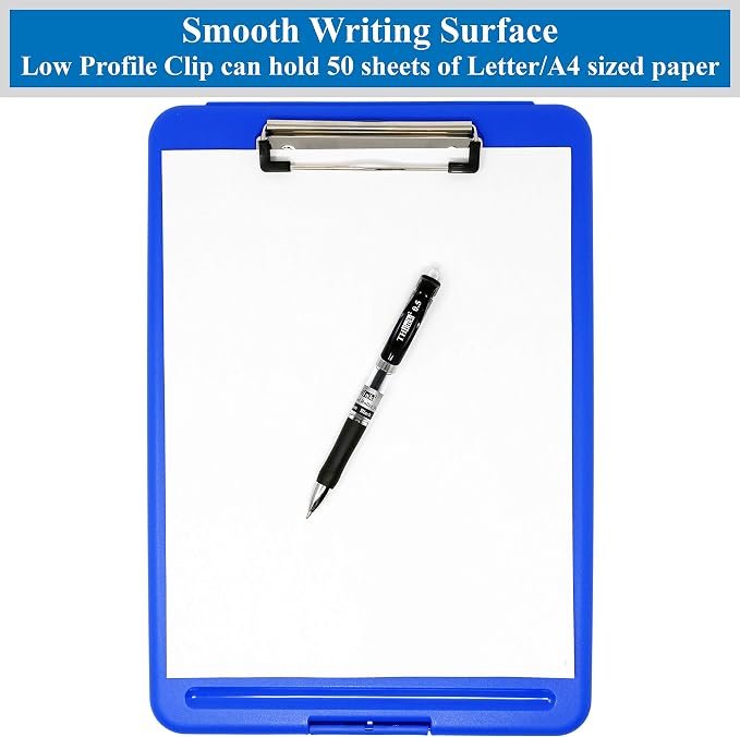 Think2Master Blue Plastic Storage Clipboard. | 25% Heavier & 25% Sturdier| - Image 4
