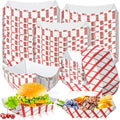 150 Pack Checkered 1Lb Paper Food Boat Trays Disposable Paper Boat Plates by MotBach