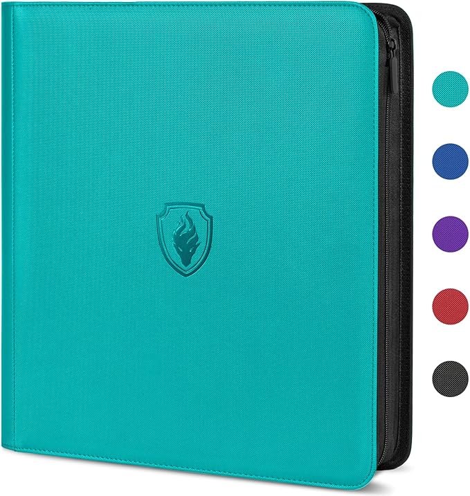 Premium Zip Card Binder 12 Pocket, Fabmaker 912 Pockets Trading Card Binder by Fabmaker