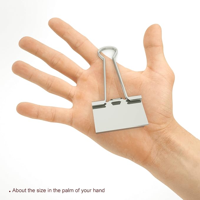 Nctinystore Binder Clips Large Metal Clamp - 2 in - Image 3
