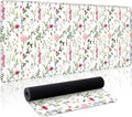 White Kawaii Flower Mouse Pad Large Desk Mat Extended Keyboard Mouse Pad Cute by Unknown
