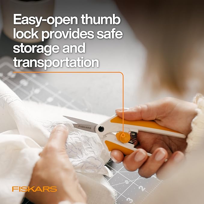 Fiskars Micro-Tip Spring Assisted Scissors, Precision Cutting Stainless Steel - Image 5