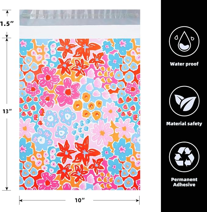 POLYSELLS 100pcs 10x13 Inches Poly Mailers Waterproof & Tear Resistant Mailing - Image 2