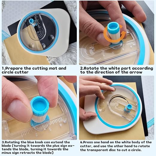 Adjustable Circle Cutter for Paper Crafts, Heavy-Duty Circular Cutting Tool for - Image 4